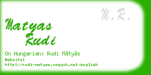 matyas rudi business card
